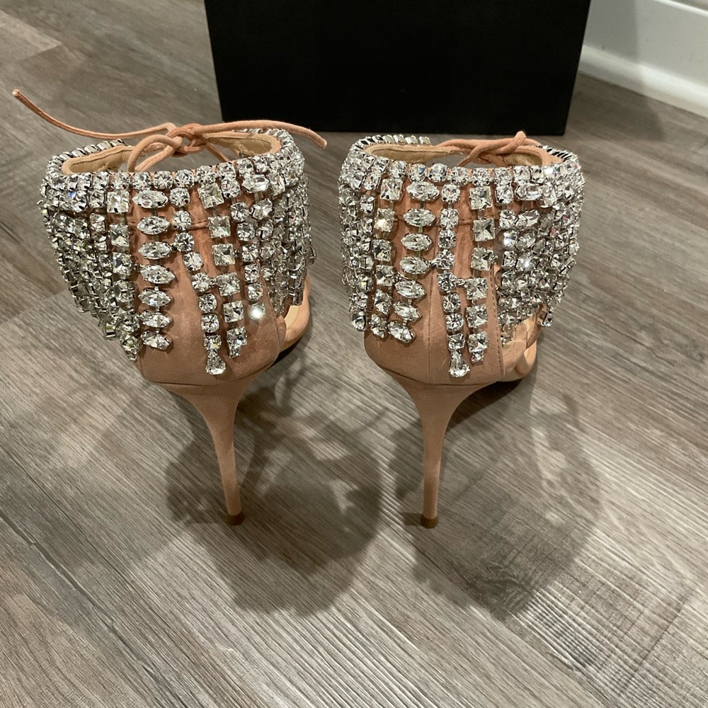 Giuseppe Zanotti Carrie Swarovski Crystal Chandalier Dangle Sandal Heels - Picture 7 of 16